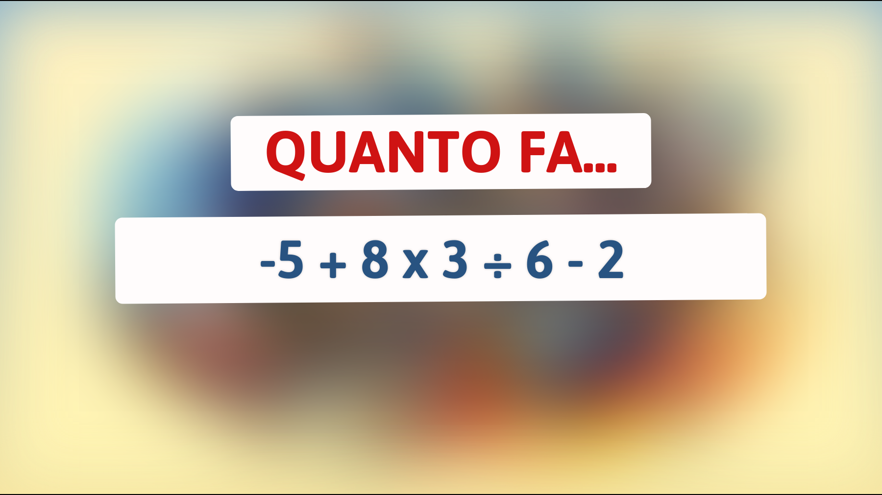 La formula che sta facendo impazzire il web: solo le menti più brillanti riescono a risolverla senza errori! Sei uno di loro?"